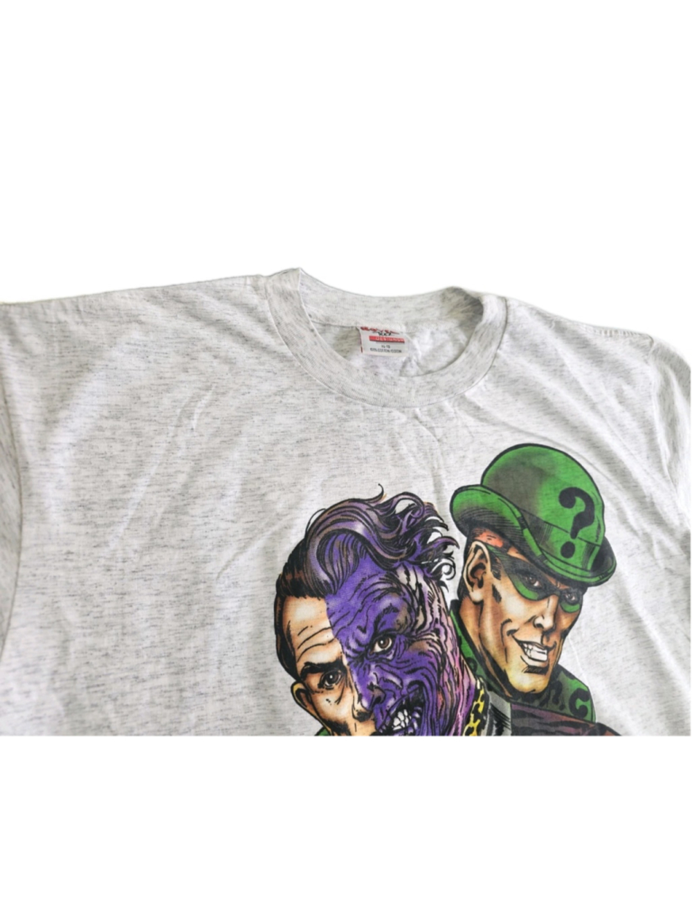 Batman Forever Riddler Jim Carrey & Two Face Vintage 1995 T-Shirt DC Comics RARE - Picture 9 of 16